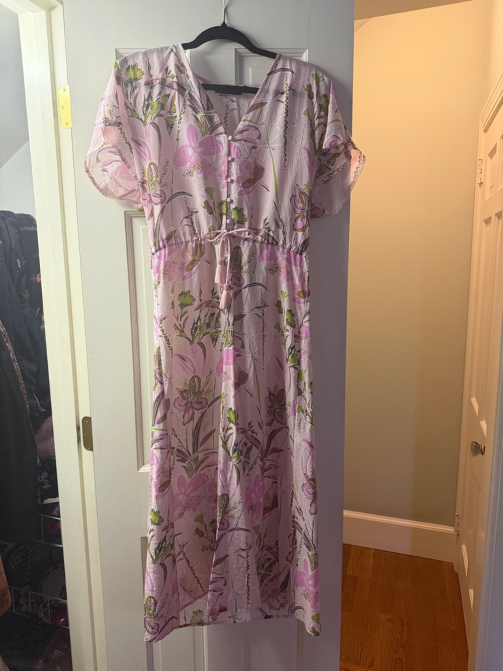 Vineyard Vines Pink Floral Midi Dress